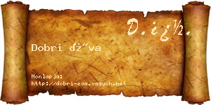 Dobri Éva névjegykártya