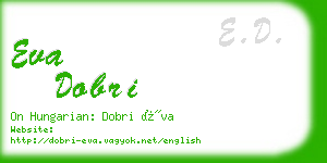 eva dobri business card